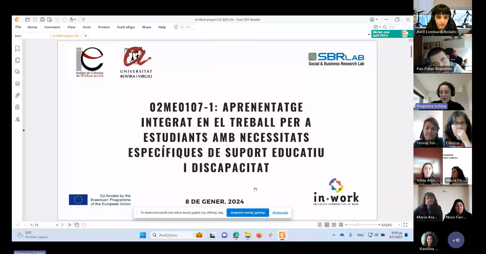 Formación para la inclusión en la URV. El Proyecto #INWORK forma a formadores y personal técnico